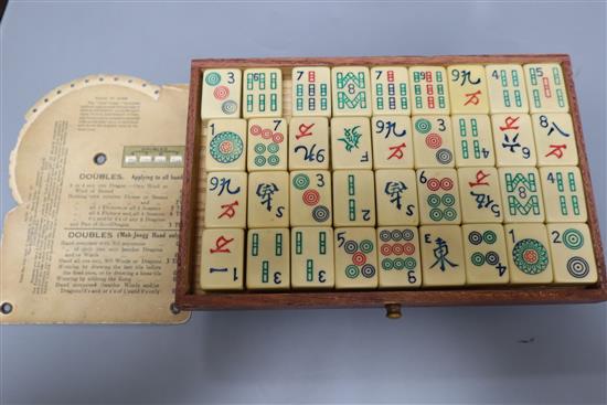 A mah jong set